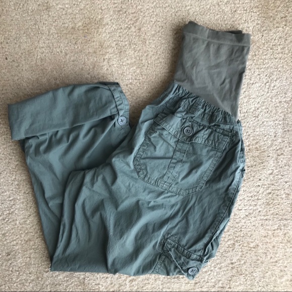 Motherhood Maternity Olive Green Cargo Crop Pants - Picture 8 of 11